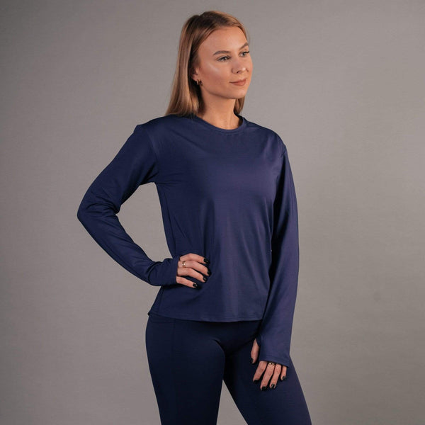 Women's Dark Blue Long Sleeve Shirt