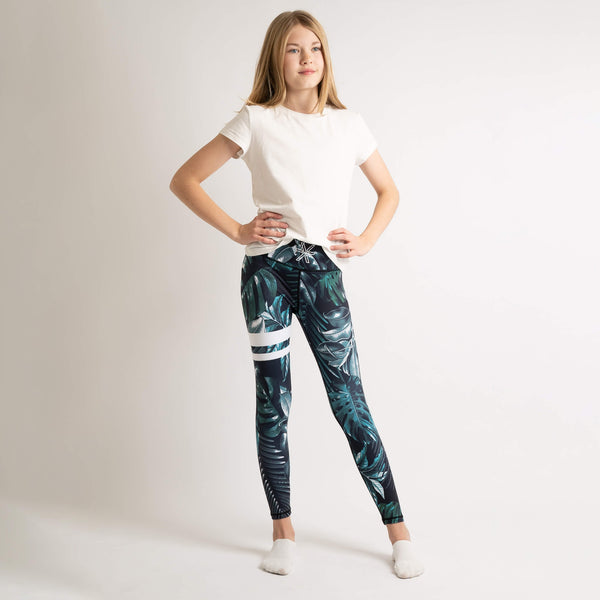 Leggings in blue and black for kids from BARA Sportswear