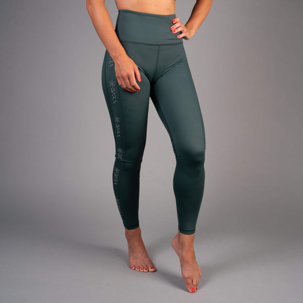 Green tights high compression BARA Sportswear